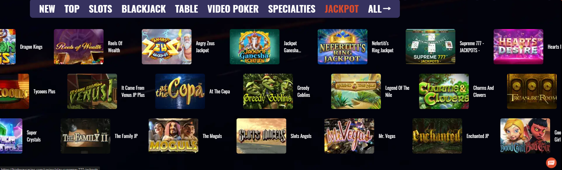HC Jackpot Games Gallery